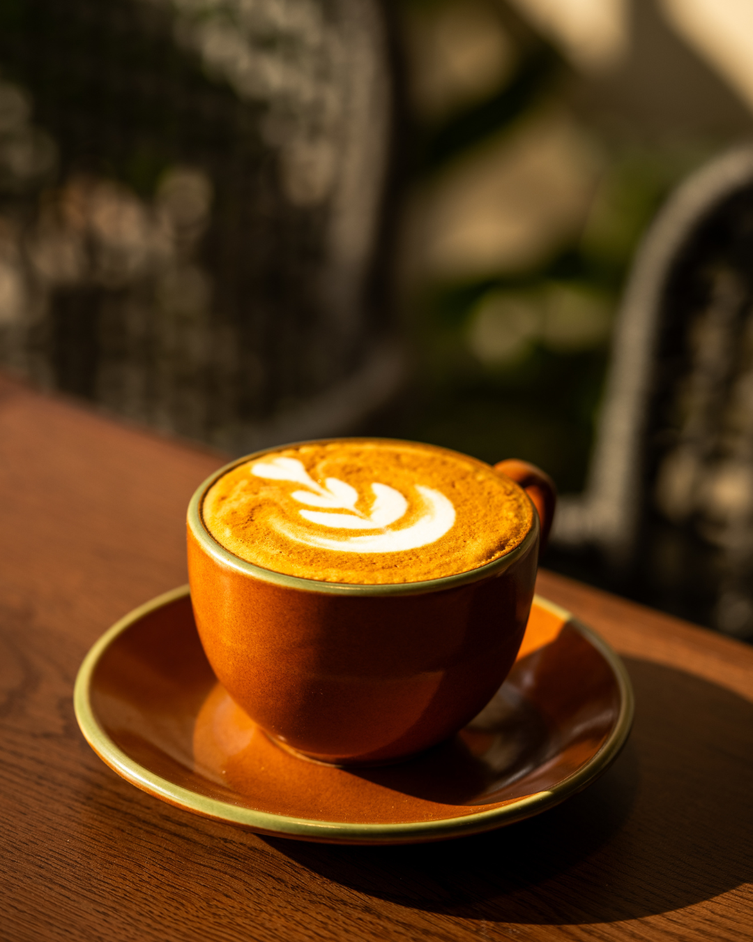 Dessert and coffee at the cafe